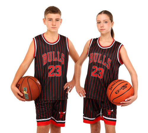 Форма баскетбольна дитяча NBA клуб Chicago Bulls 23 S-2XL чорний-червоний