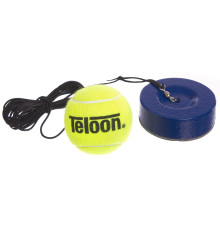Тренажер для великого тенісу - м'яч на гумці з обважнювачем TELOON TENNIS TRAINER салатовий-чорний