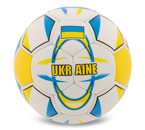 М'яч футбольний BALLONSTAR UKRAINE №5 PU білий-жовтий-блакитний