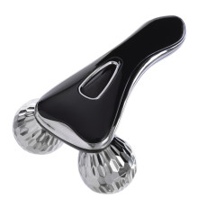 Массажер роликовый для лица и тела 3D лифтинг ручной 2 шарика SP-Planeta 3D Massager черный-серый