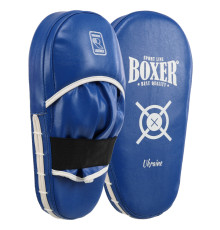 Лапа боксерська пряма подовжена тренувальна Кожвініл BOXER NEW 38х18х4,5см 2штуки кольори в асортименті