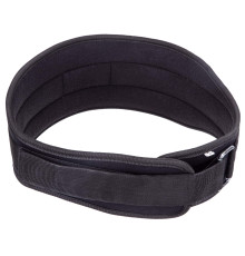 Пояс атлетический текстильный Zelart спинка-14см размер XS-XXL черный