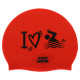 Шапочка для плавання силіконова для дорослих MadWave LOVE SWIMMIMG червоний