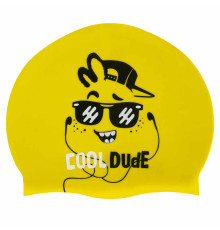 Шапочка для плавання силіконова юніорська MadWave Junior DUDE жовтий