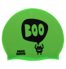 Шапочка для плавання силіконова юніорська MadWave Junior Boo зелений