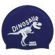 Шапочка для плавання силіконова юніорська MadWave Junior DINOSAUR темно-синій