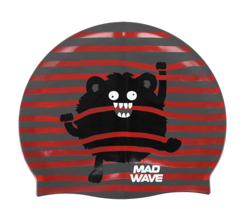 Шапочка для плавання силіконова юніорська MadWave Junior MONSTER кольори в асортименті