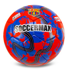 М'яч футбольний SOCCERMAX BARCELONA №5 PU червоний-синій