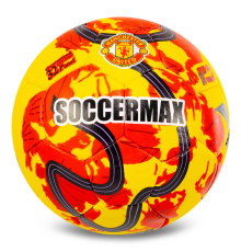 М'яч футбольний SOCCERMAX MANCHESTER UNITED №5 PU жовтий-червоний