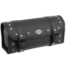 Кофр-тубус Батон передній для мотоцикла з екошкіри Tool Bag HARLEY DAVIDSON 1шт 30х12х9см чорний