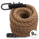 Канат для лазіння із сизалю з кріпленням COMBAT BATTLE ROPE Zelart 9м коричневий