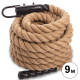 Канат для лазіння з сизалю з кріпленням Combat Battle Rope Zelart 9м коричневий