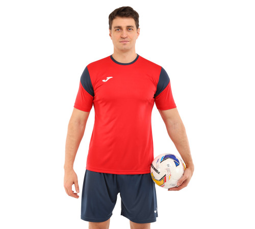 Форма футбольна комплект футболка та шорти Joma PHOENIX 4XS-2XL червоно-темно-синій
