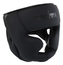Шолом боксерський з повним захистом та підшоломником PU MAXXMMA S-XL чорний