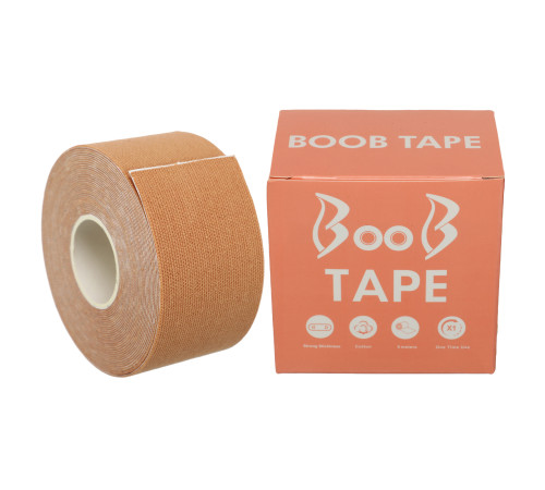 Кинезио тейп для тейпирования груди Kinesio tape BOOB SP-Sport размер 3,8смх5м бежевый