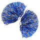 Помпоны нитевидные матовые для чирлидинга и танцев с захватами-кольцами SP-Sport Pom-Poms 2шт цвета в ассортименте