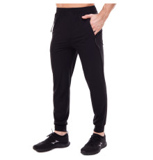 Штаны спортивные мужские на манжете LIDONG M-3XL черный