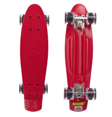 Пенні борд Penny Board круїзер пластиковий з колесами які світяться SP-Sport червоний-чорний