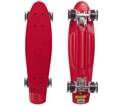 Пенні борд Penny Board круїзер пластиковий з колесами які світяться SP-Sport червоний-чорний