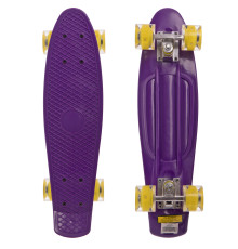 Пенні борд Penny Board круїзер пластиковий з колесами які світяться SP-Sport фіолетовий-жовтий