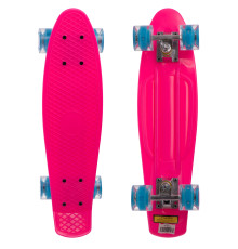 Пенні борд Penny Board круїзер пластиковий з колесами які світяться SP-Sport рожевий-блакитний