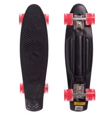 Пенні борд Penny Board круїзер пластиковий з колесами які світяться SP-Sport чорний-червоний