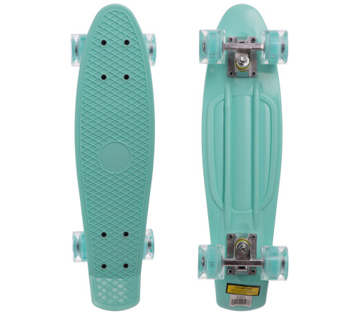 Пенні борд Penny Board круїзер пластиковий з колесами які світяться SP-Sport м'ятний