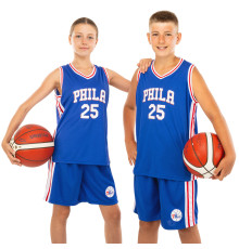 Форма баскетбольная детская NBA клуб Philadelphia 76ers 25 S-2XL цвета в ассортименте