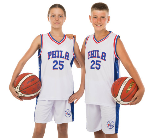 Форма баскетбольная детская NBA клуб Philadelphia 76ers 25 S-2XL цвета в ассортименте