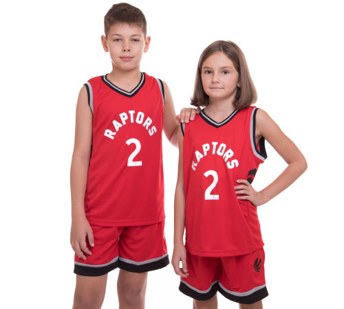 Форма баскетбольна дитяча NBA клуб Toronto Raptors 2 S-2XL червоний-чорний