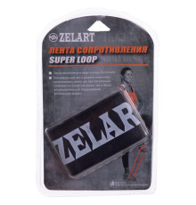 Резинка для вправ стрічка опору LOOP BANDS Zelart XL чорний