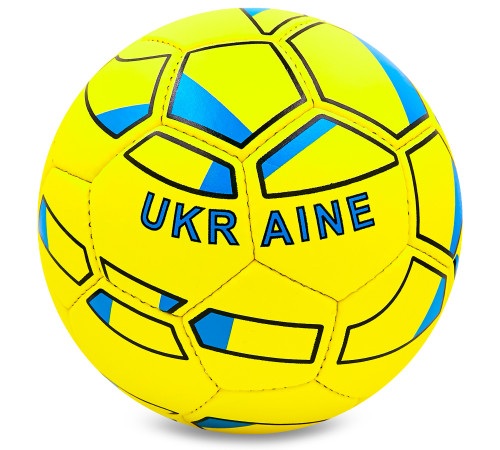 Мяч футбольный BALLONSTAR UKRAINE №5 PU желтый-голубой