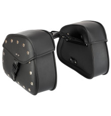 Кофри бокові для мотоцикла зі шкірозамінника SP-Sport 2шт 32x26x20см чорний