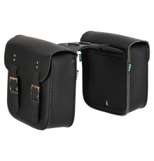 Кофри бокові для мотоцикла зі шкірозамінника SP-Sport 2шт 28x27x12см чорний
