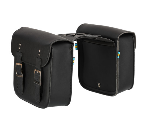 Кофри бокові для мотоцикла зі шкірозамінника SP-Sport 2шт 28x27x12см чорний