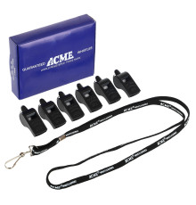 Свисток спортивний суддівський пластиковий зі шнурком ACME чорний