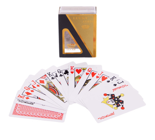 Карти гральні пластикові SP-Sport LUCKY GOLD колода в 54 карти