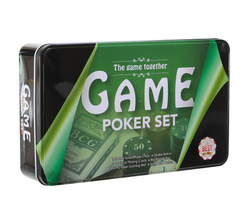 Набір для покеру в металевій коробці Poker game set SP-Sport 160 фішок