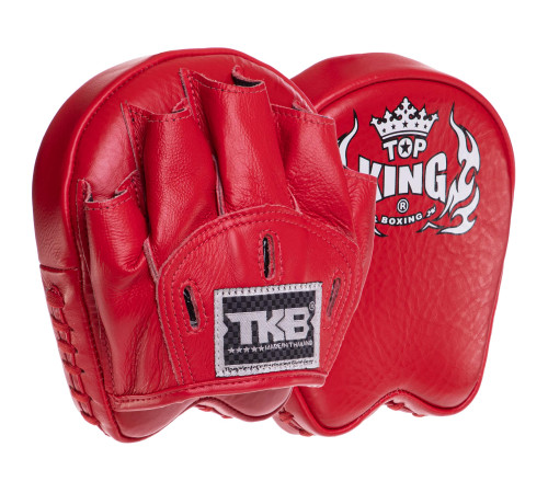 Міні-лапа боксерська зігнута тренувальна шкіра TOP KING Professional 16x15x5см 2штуки кольори в асортименті
