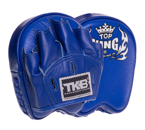 Міні-лапа боксерська зігнута тренувальна шкіра TOP KING Professional 16x15x5см 2штуки кольори в асортименті