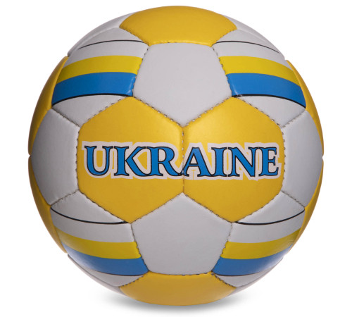 М'яч футбольний BALLONSTAR UKRAINE №5 PU білий-жовтий-блакитний