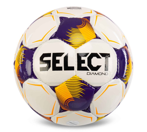 М'яч футбольний SELECT DIAMOND FIFA BASIC V26 №4 білий-помаранчевий