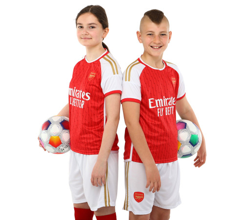 Форма футбольна дитяча із символікою футбольного клубу ARSENAL домашня 2024 SP-Sport 20-28 червоний-білий