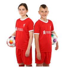 Форма футбольна дитяча із символікою футбольного клубу LIVERPOOL домашня 2024 SP-Sport 20-28 червоний-білий