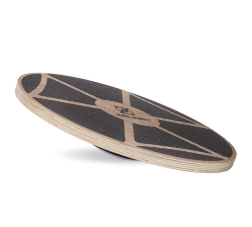 Диск балансировочный балансборд деревянный WOOD BALANCE BOARD Zelart 39х7,5см черный