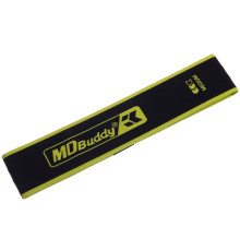 Гумка тканинна для вправ стрічка опору LOOP BANDS MDbuddy чорний-салатовий