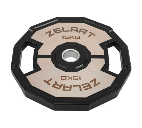 Блины диски резиновые 2 Handle металлическая втулка Zelart 51мм 15кг черный