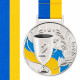 Медаль спортивна зі стрічкою SP-Sport UKRAINE з українською символікою ø6,5см золото, срібло, бронза