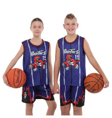 Форма баскетбольная детская NBA клуб Raptors 15 S-2XL фиолетовый-красный
