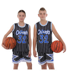Форма баскетбольная детская NBA клуб Orlando Magic 32 S-2XL черный-белый